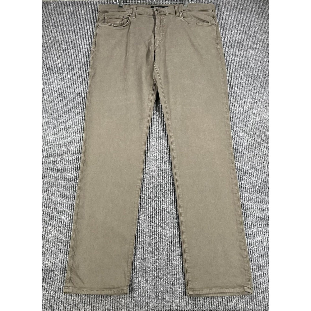 J Brand Kane Twill Jeans Mens 38x32 Olive Gray Straight Leg Stretch USA Made